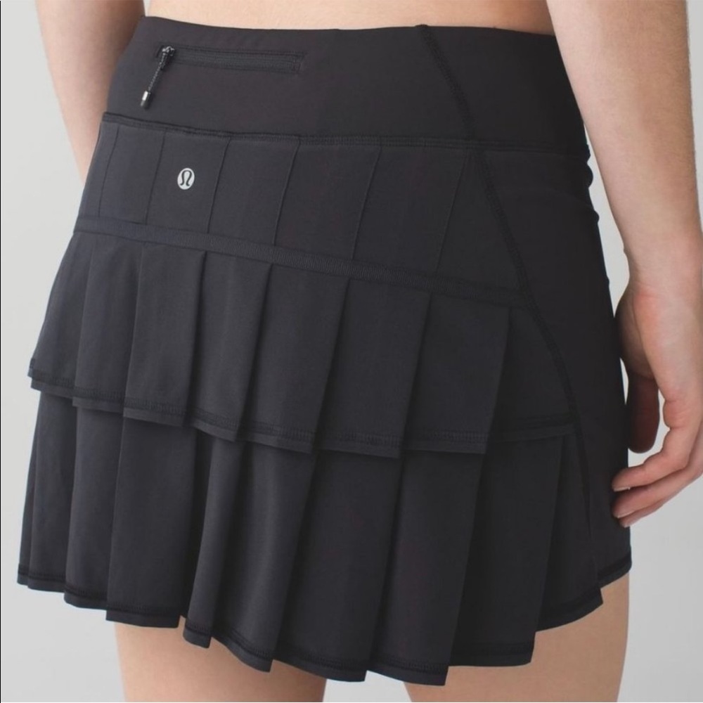 Lululemon Run Pace Setter Skirt *Tall Black 10 tall 10T 10 T